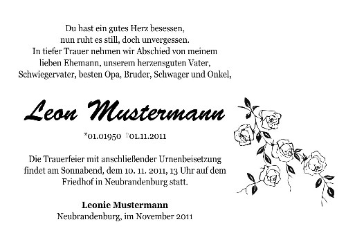 Danksagungskarten Trauer Blume