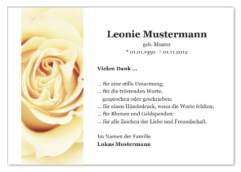 Danksagungskarten Trauer Favoriten