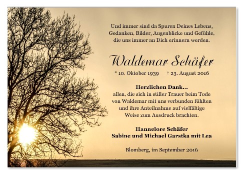 Danksagungskarten Trauer Favoriten
