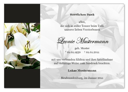 Danksagungskarten Trauer Favoriten