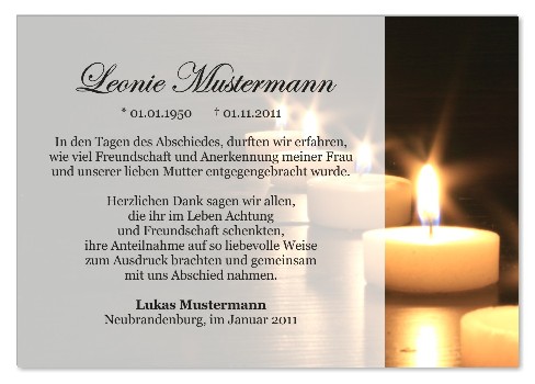 Danksagungskarten Trauer Favoriten