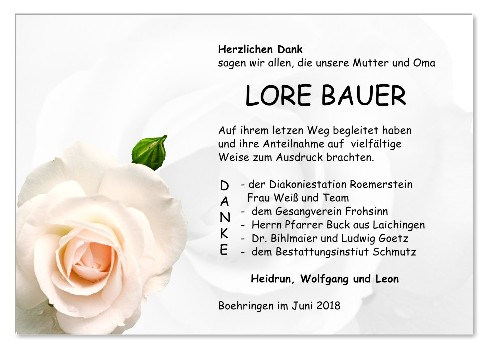 Danksagungskarten Trauer Favoriten