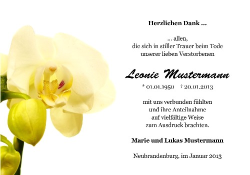 Danksagungskarten Trauer Favoriten