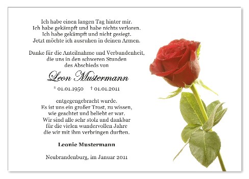 Danksagungskarten Trauer Favoriten