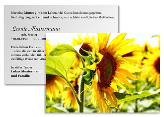 Danksagungskarten Trauer Blume