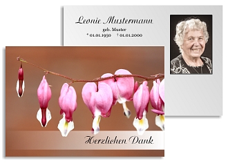 Danksagungskarten Trauer Blume