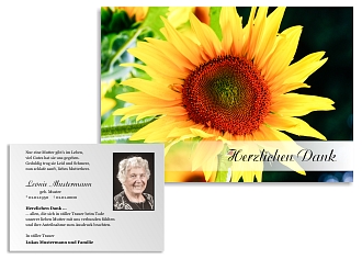 Danksagungskarten Trauer Blume