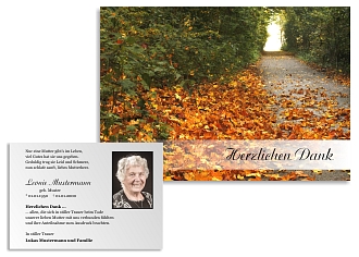 Danksagungskarten Trauer Herbst