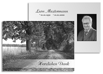 Danksagungskarten Trauer Herbst