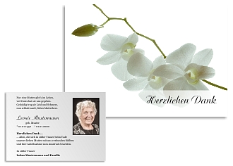 Danksagungskarten Trauer Orchidee