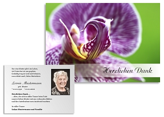 Danksagungskarten Trauer Orchidee