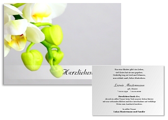 Danksagungskarten Trauer Orchidee