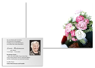 Danksagungskarten Trauer Rose