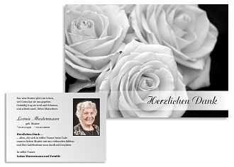 Danksagungskarten Trauer Rose