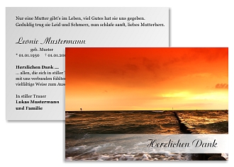 Danksagungskarten Trauer Sommer