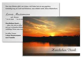 Danksagungskarten Trauer Sommer