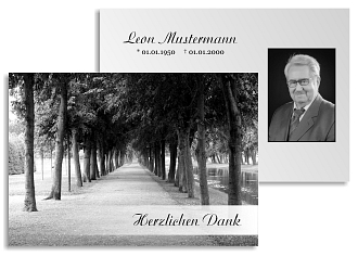 Danksagungskarten Trauer Wald