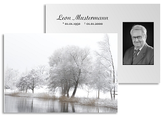 Danksagungskarten Trauer Winter
