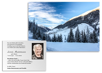 Danksagungskarten Trauer Winter