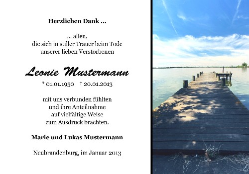 Danksagungskarten Trauer Sonne