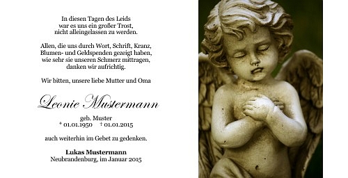 Danksagungskarten Trauer Favoriten