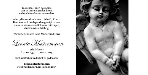 Danksagungskarten Trauer Favoriten