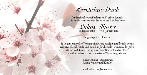 Danksagungskarten Trauer Favoriten