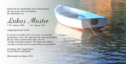 Danksagungskarten Trauer Sommer