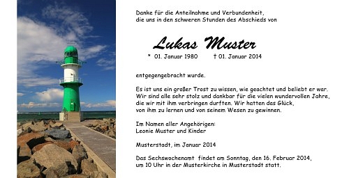 Danksagungskarten Trauer Sommer