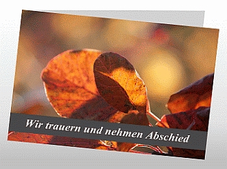 Danksagungskarten Trauer Herbst