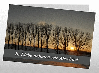 Danksagungskarten Trauer Herbst