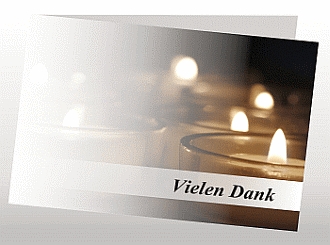 Danksagungskarten Trauer Kerze
