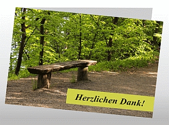 Danksagungskarten Trauer Wald